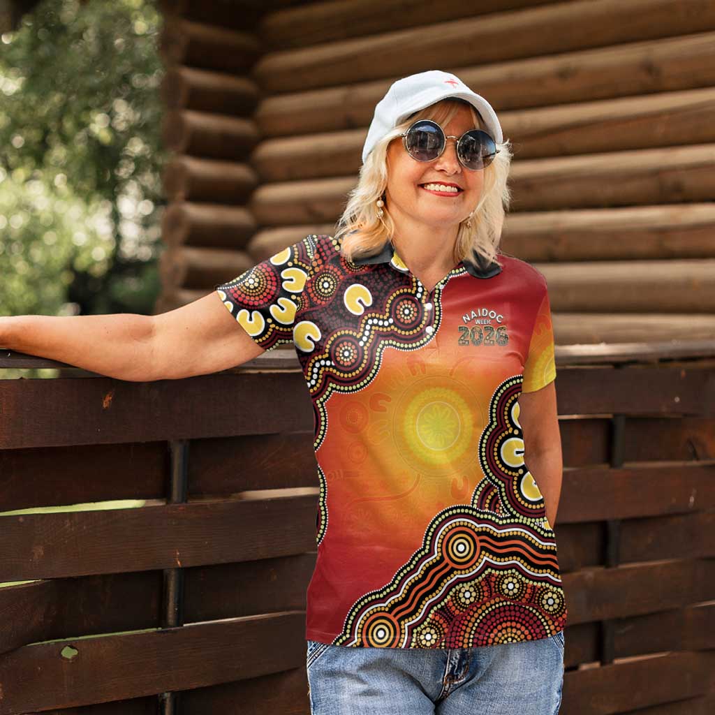 Australia Indigenous NAIDOC Week 2026 Women Polo Shirt 50 Years Of Deadly