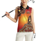 Australia Indigenous NAIDOC Week 2026 Women Sleeveless Polo Shirt 50 Years Of Deadly