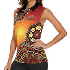 Australia Indigenous NAIDOC Week 2026 Women Sleeveless Polo Shirt 50 Years Of Deadly