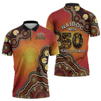 Australia Indigenous NAIDOC Week 2026 Zipper Polo Shirt 50 Years Of Deadly
