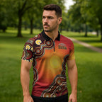 Australia Indigenous NAIDOC Week 2026 Zipper Polo Shirt 50 Years Of Deadly