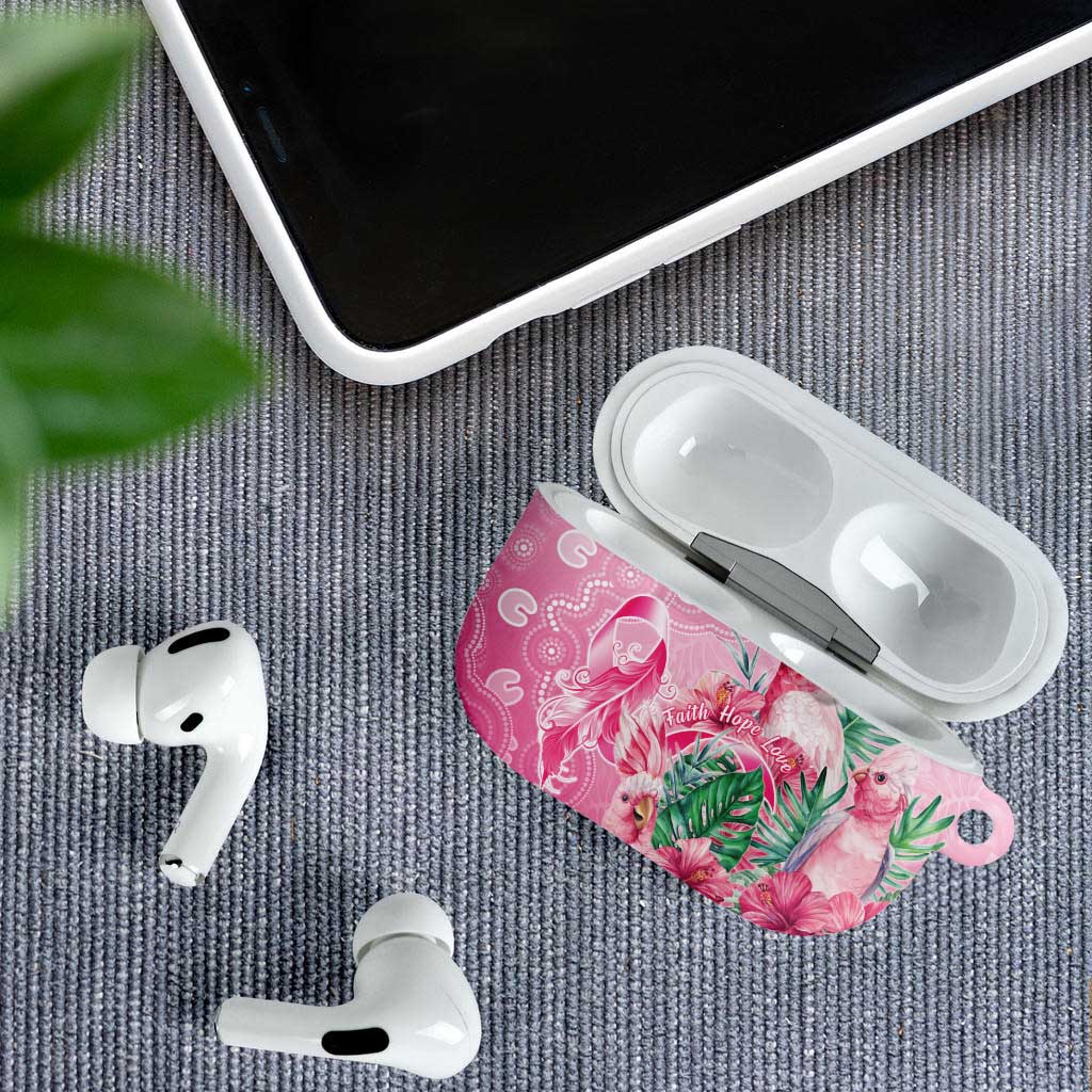 Australia Cockatoos Breast Cancer AirPods Case Faith Hope Love