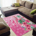 Australia Cockatoos Breast Cancer Area Rug Faith Hope Love