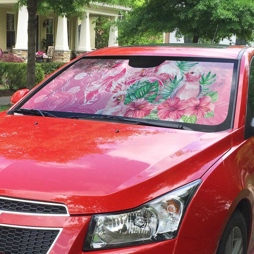 Australia Cockatoos Breast Cancer Auto Sun Shade Faith Hope Love