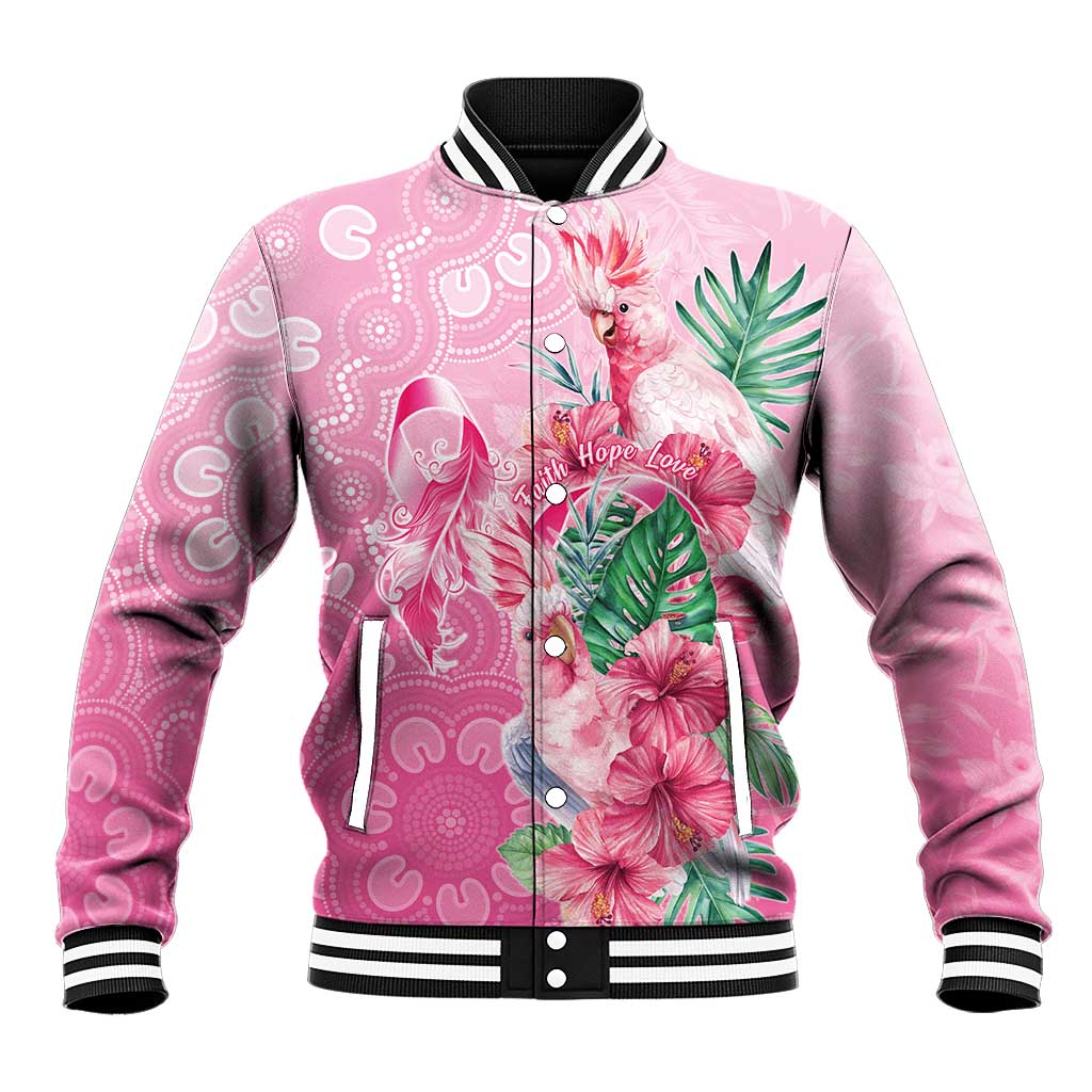 Australia Cockatoos Breast Cancer Baseball Jacket Faith Hope Love