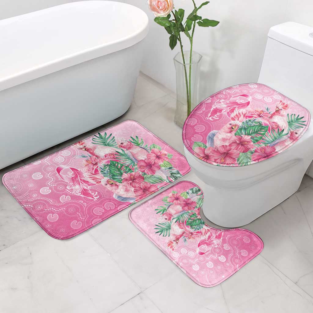 Australia Cockatoos Breast Cancer Bathroom Set Faith Hope Love