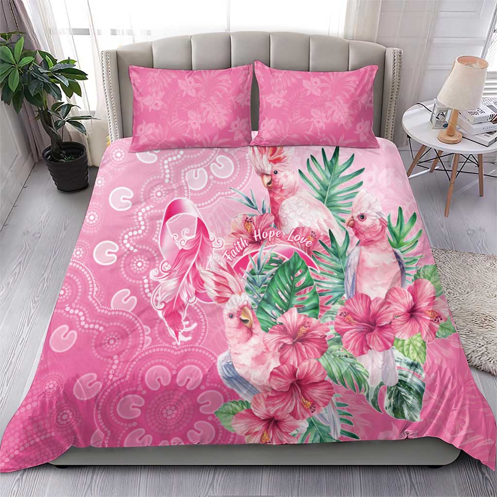 Australia Cockatoos Breast Cancer Bedding Set Faith Hope Love
