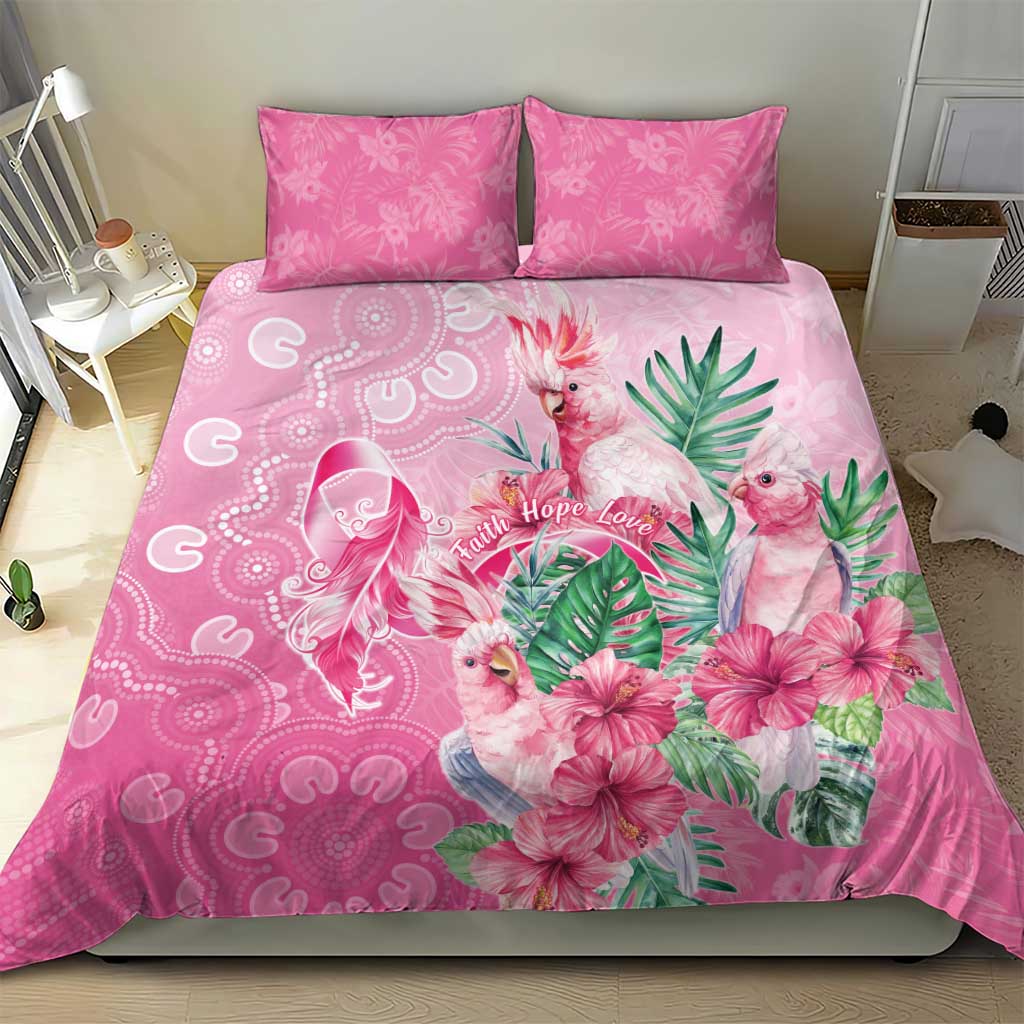 Australia Cockatoos Breast Cancer Bedding Set Faith Hope Love