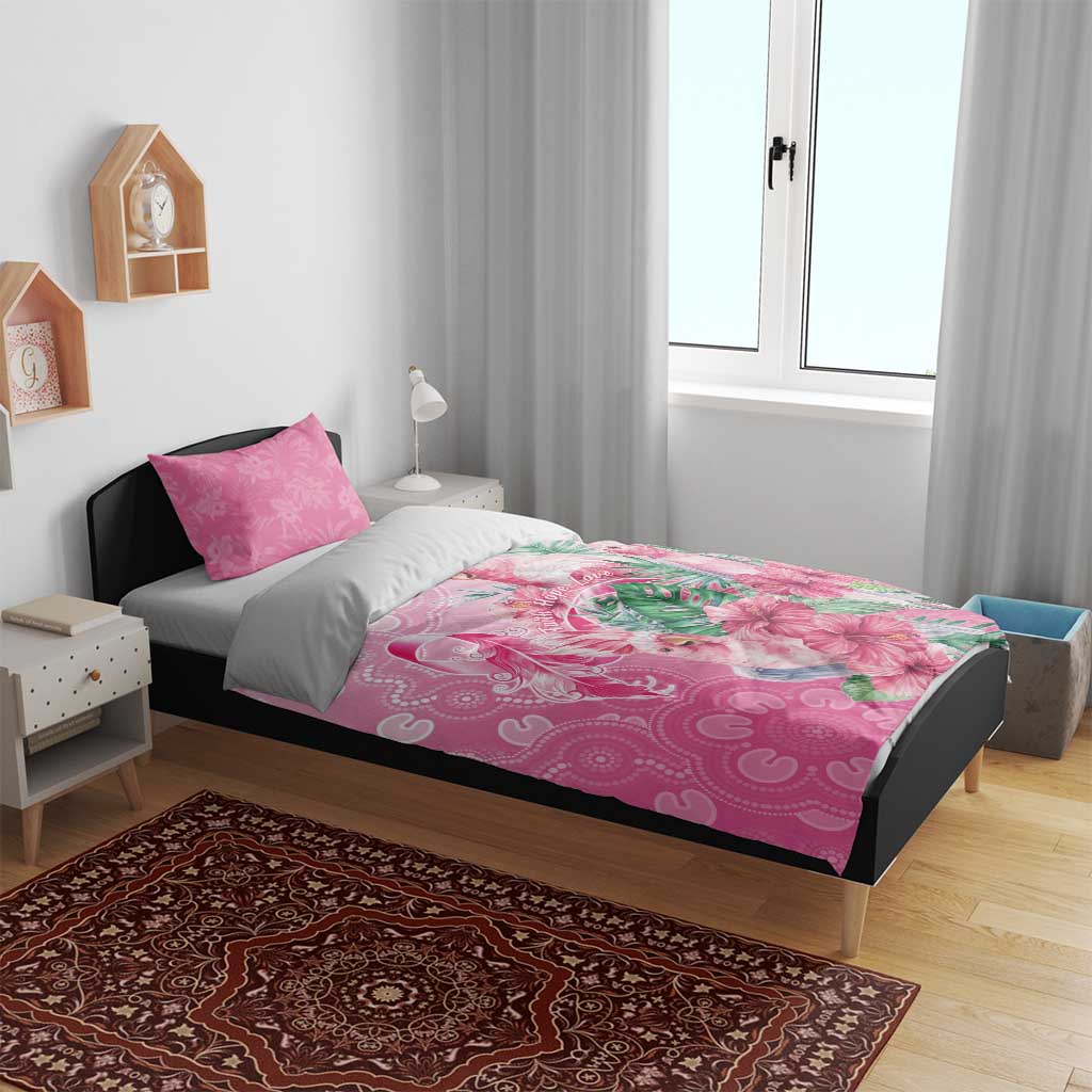 Australia Cockatoos Breast Cancer Bedding Set Faith Hope Love