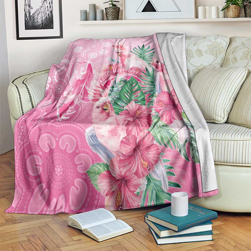 Australia Cockatoos Breast Cancer Blanket Faith Hope Love