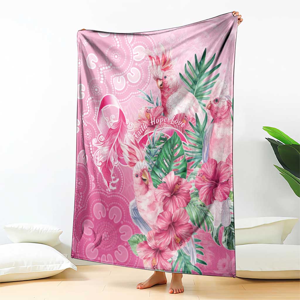 Australia Cockatoos Breast Cancer Blanket Faith Hope Love