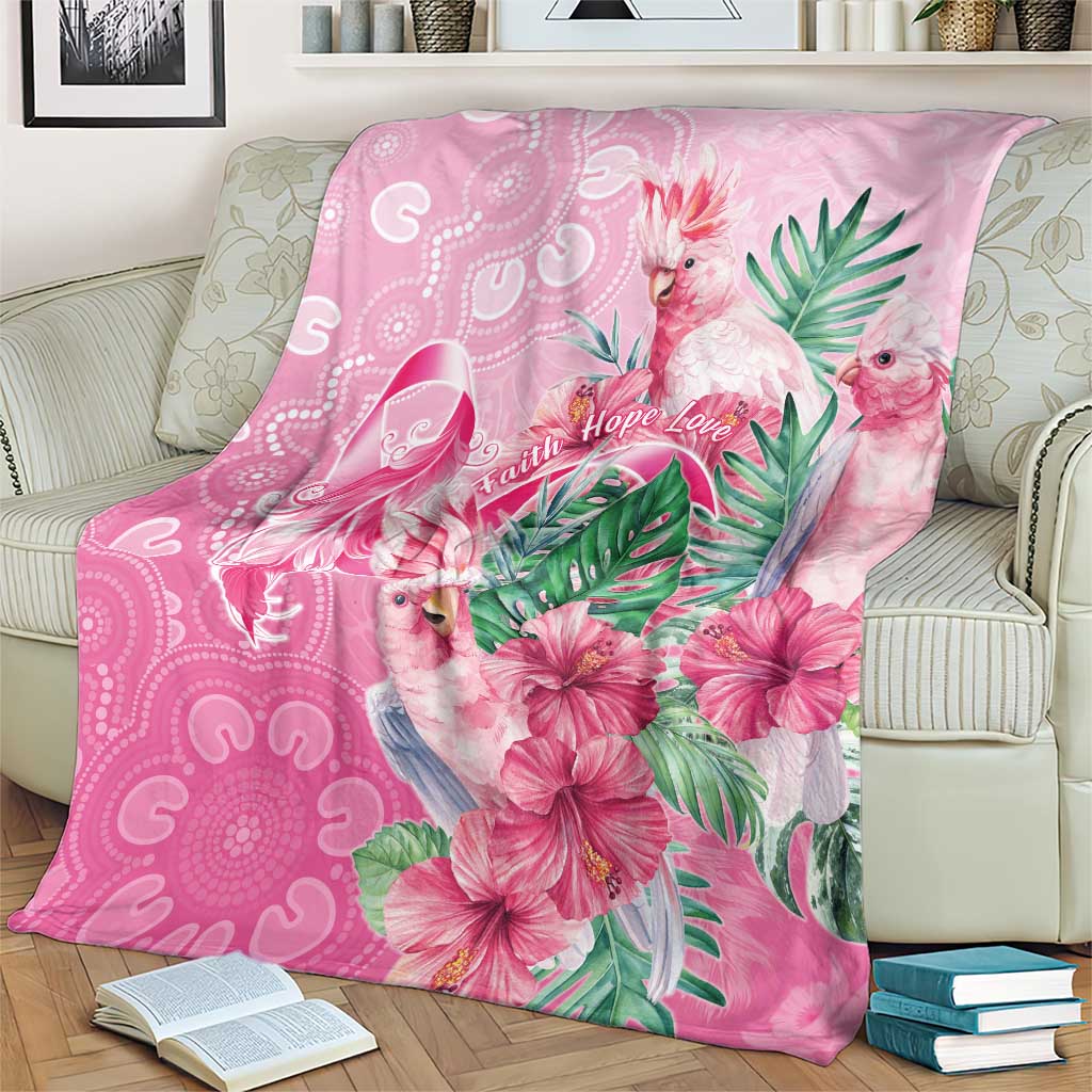 Australia Cockatoos Breast Cancer Blanket Faith Hope Love