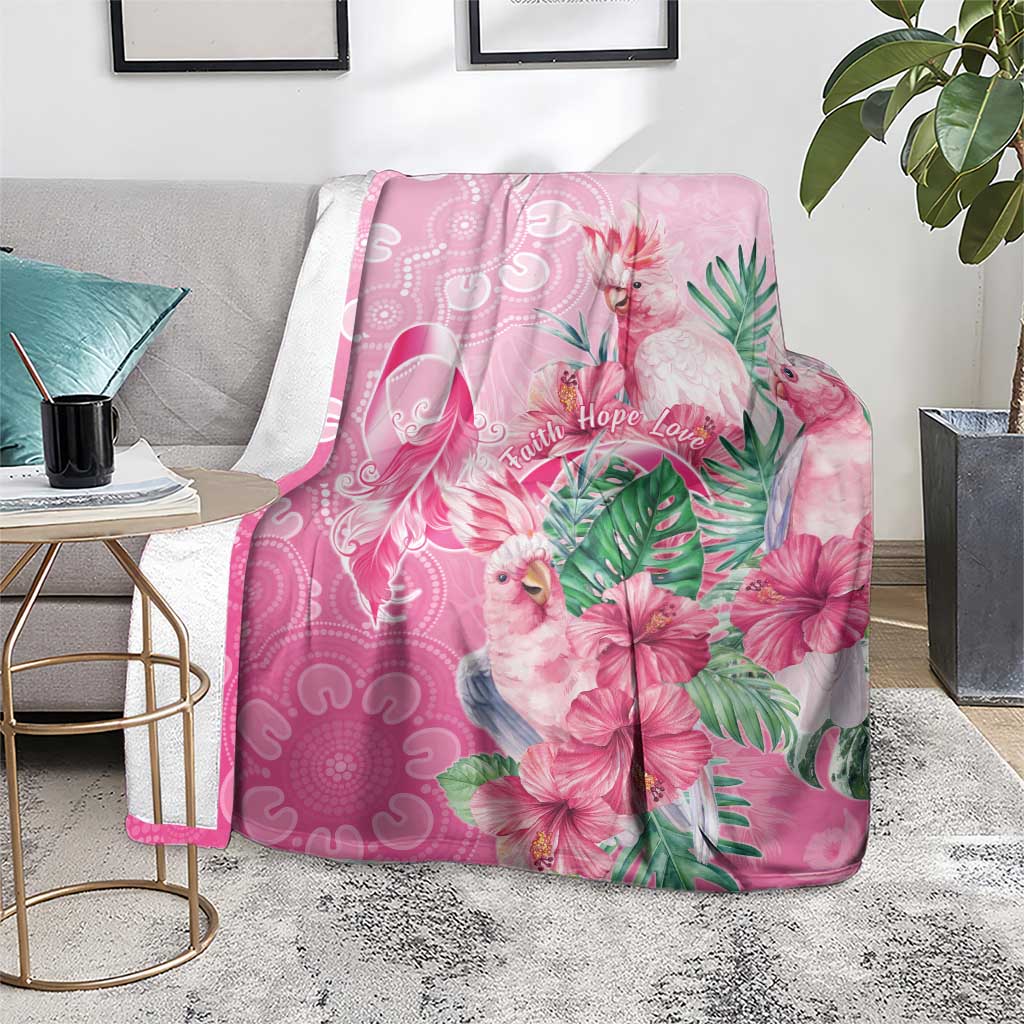 Australia Cockatoos Breast Cancer Blanket Faith Hope Love