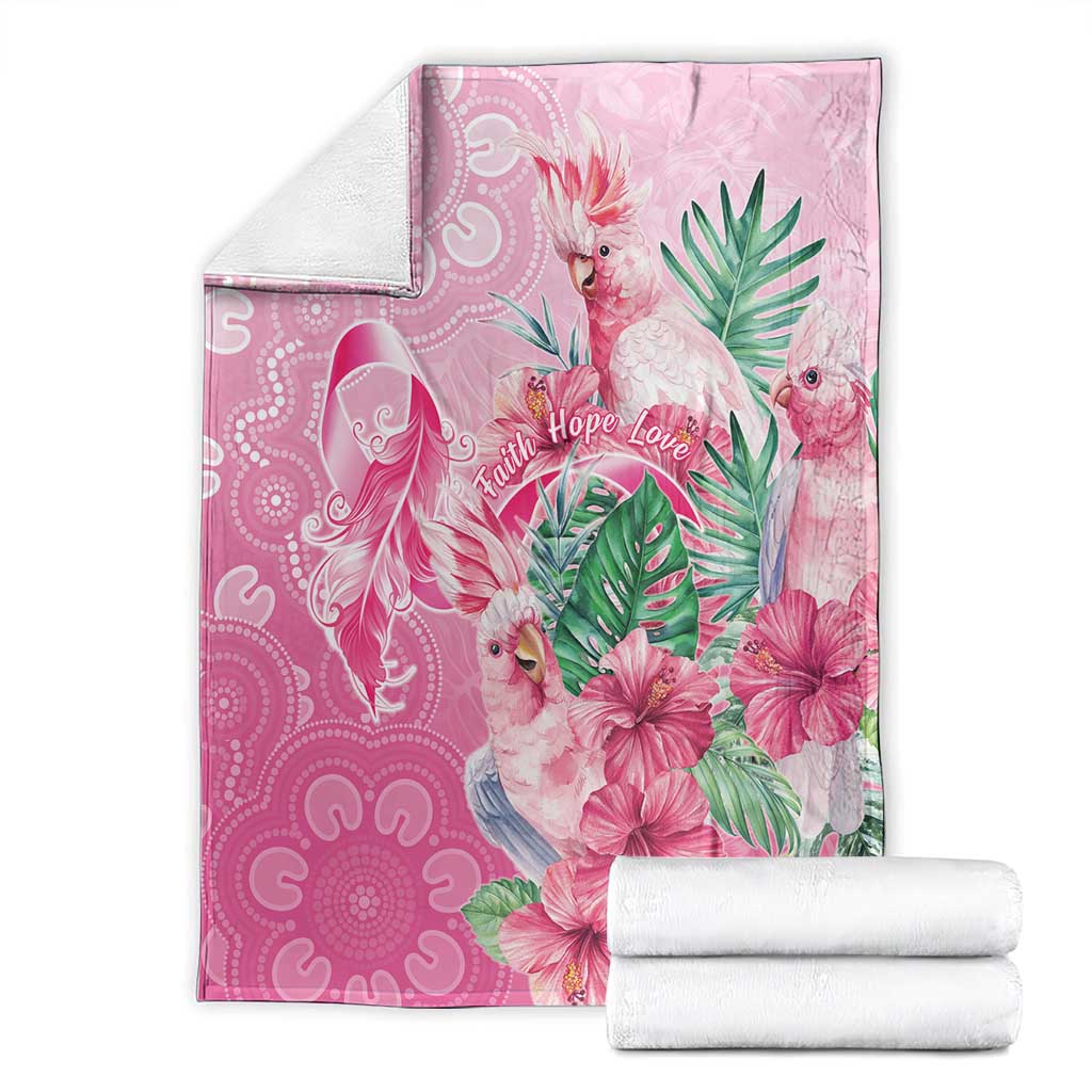 Australia Cockatoos Breast Cancer Blanket Faith Hope Love