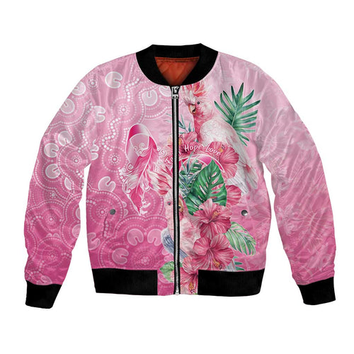 Australia Cockatoos Breast Cancer Bomber Jacket Faith Hope Love
