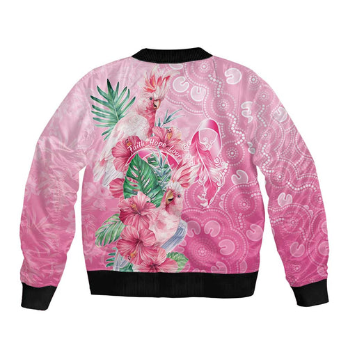 Australia Cockatoos Breast Cancer Bomber Jacket Faith Hope Love