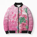 Australia Cockatoos Breast Cancer Bomber Puffer Jacket Faith Hope Love