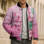 Australia Cockatoos Breast Cancer Bomber Puffer Jacket Faith Hope Love