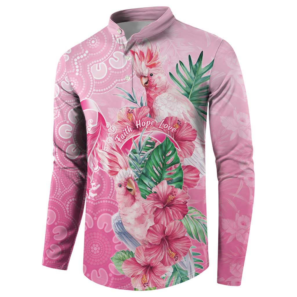 Australia Cockatoos Breast Cancer Button Sweatshirt Faith Hope Love