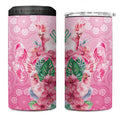 Australia Cockatoos Breast Cancer 4 in 1 Can Cooler Tumbler Faith Hope Love