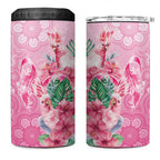 Australia Cockatoos Breast Cancer 4 in 1 Can Cooler Tumbler Faith Hope Love
