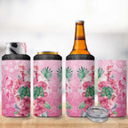 Australia Cockatoos Breast Cancer 4 in 1 Can Cooler Tumbler Faith Hope Love
