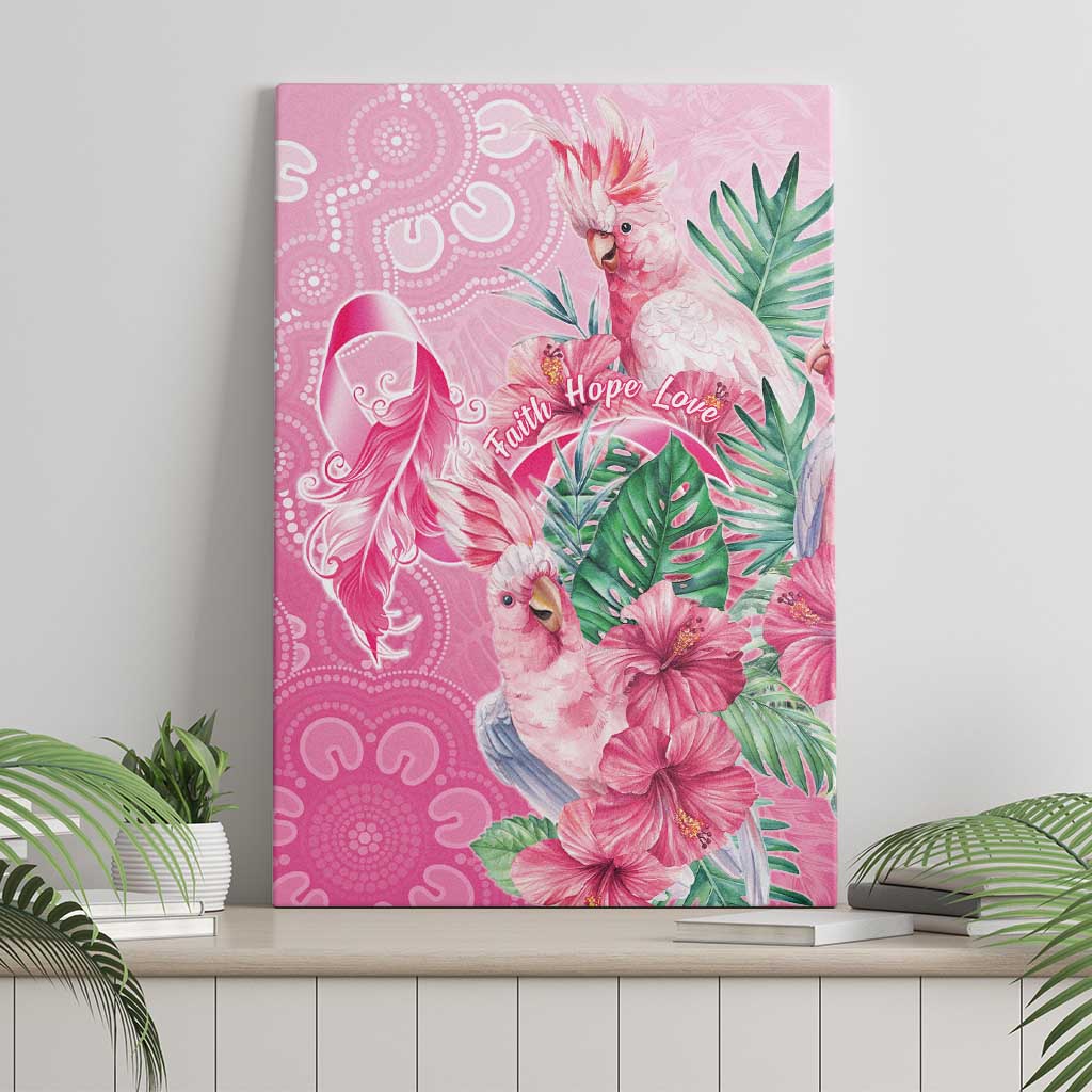 Australia Cockatoos Breast Cancer Canvas Wall Art Faith Hope Love
