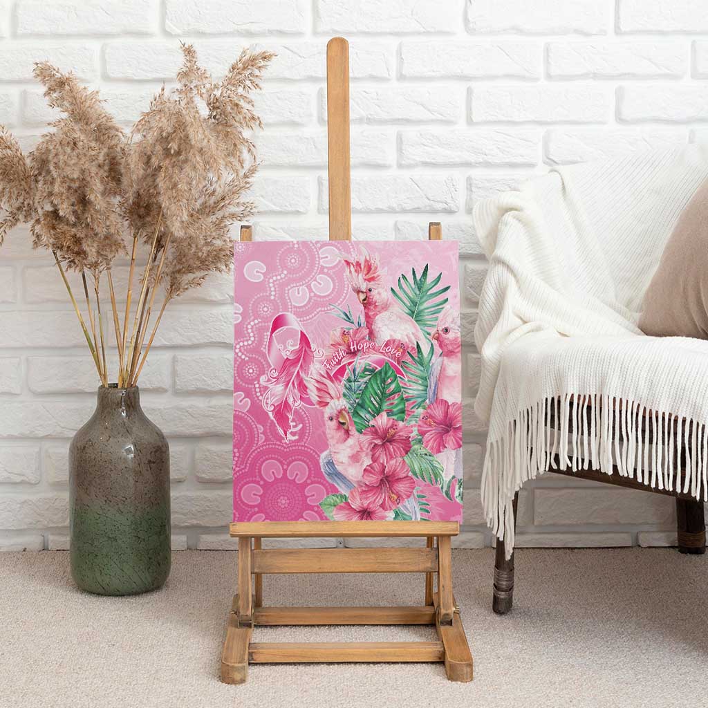 Australia Cockatoos Breast Cancer Canvas Wall Art Faith Hope Love