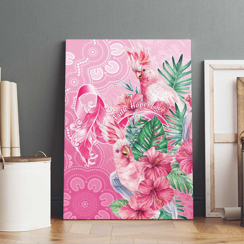 Australia Cockatoos Breast Cancer Canvas Wall Art Faith Hope Love