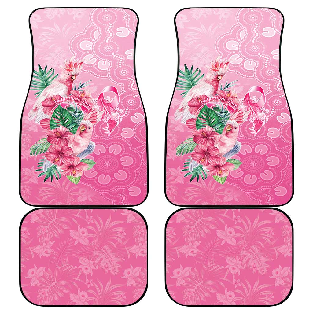 Australia Cockatoos Breast Cancer Car Mats Faith Hope Love