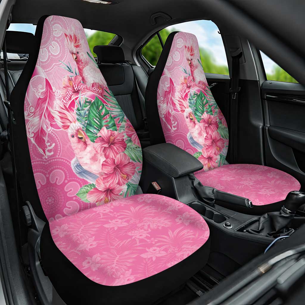 Australia Cockatoos Breast Cancer Car Seat Cover Faith Hope Love