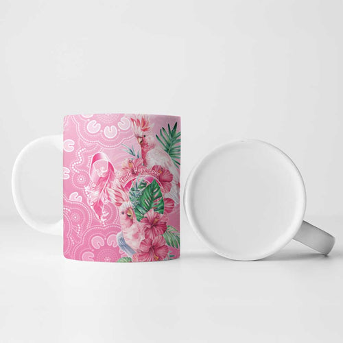 Australia Cockatoos Breast Cancer Ceramic Mug Faith Hope Love