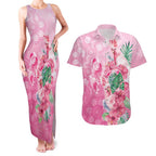 Australia Cockatoos Breast Cancer Couples Matching Tank Maxi Dress and Hawaiian Shirt Faith Hope Love