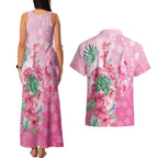 Australia Cockatoos Breast Cancer Couples Matching Tank Maxi Dress and Hawaiian Shirt Faith Hope Love