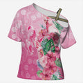 Australia Cockatoos Breast Cancer Cross Shoulder Shirt Faith Hope Love