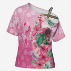 Australia Cockatoos Breast Cancer Cross Shoulder Shirt Faith Hope Love