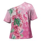 Australia Cockatoos Breast Cancer Cross Shoulder Shirt Faith Hope Love