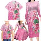 Australia Cockatoos Breast Cancer Family Matching Long Sleeve Bodycon Dress and Hawaiian Shirt Faith Hope Love