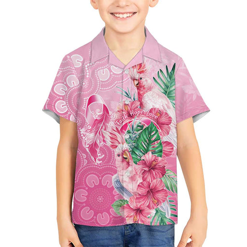 Australia Cockatoos Breast Cancer Family Matching Mermaid Dress and Hawaiian Shirt Faith Hope Love