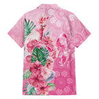 Australia Cockatoos Breast Cancer Family Matching Off Shoulder Short Dress and Hawaiian Shirt Faith Hope Love