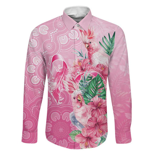 Australia Cockatoos Breast Cancer Family Matching Summer Maxi Dress and Hawaiian Shirt Faith Hope Love