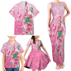 Australia Cockatoos Breast Cancer Family Matching Tank Maxi Dress and Hawaiian Shirt Faith Hope Love