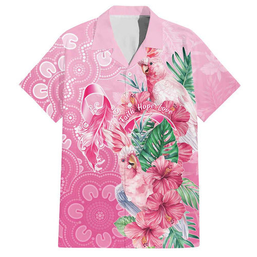 Australia Cockatoos Breast Cancer Hawaiian Shirt Faith Hope Love