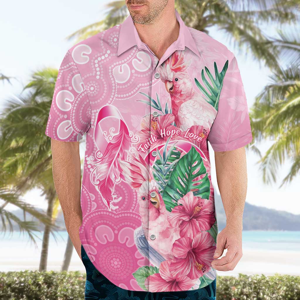 Australia Cockatoos Breast Cancer Hawaiian Shirt Faith Hope Love
