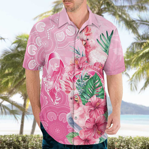 Australia Cockatoos Breast Cancer Hawaiian Shirt Faith Hope Love