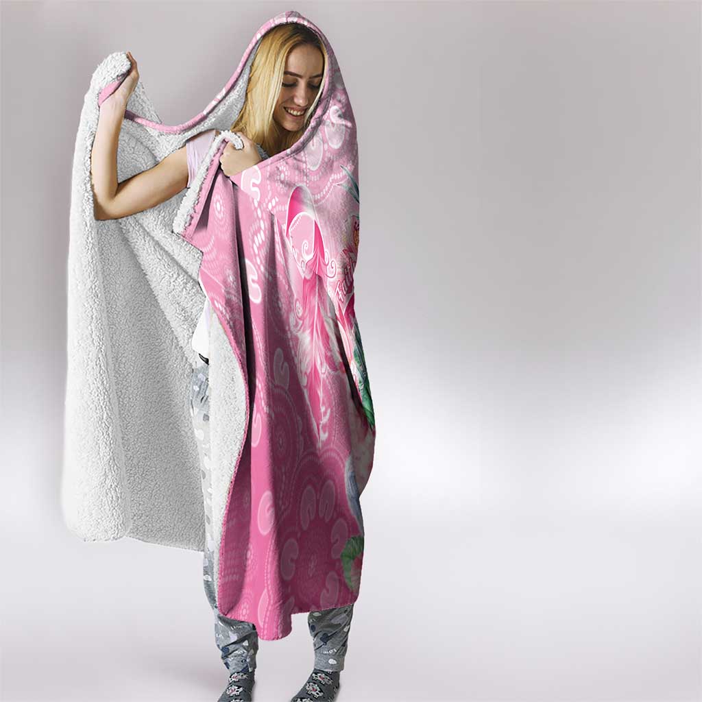 Australia Cockatoos Breast Cancer Hooded Blanket Faith Hope Love