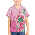 Australia Cockatoos Breast Cancer Kid Hawaiian Shirt Faith Hope Love