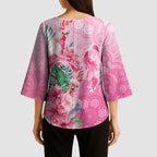 Australia Cockatoos Breast Cancer Kimono Sleeve Blouse Faith Hope Love