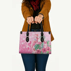 Australia Cockatoos Breast Cancer Leather Bag Faith Hope Love