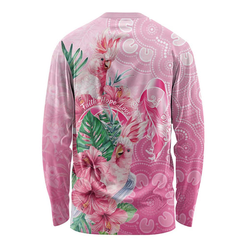 Australia Cockatoos Breast Cancer Long Sleeve Shirt Faith Hope Love